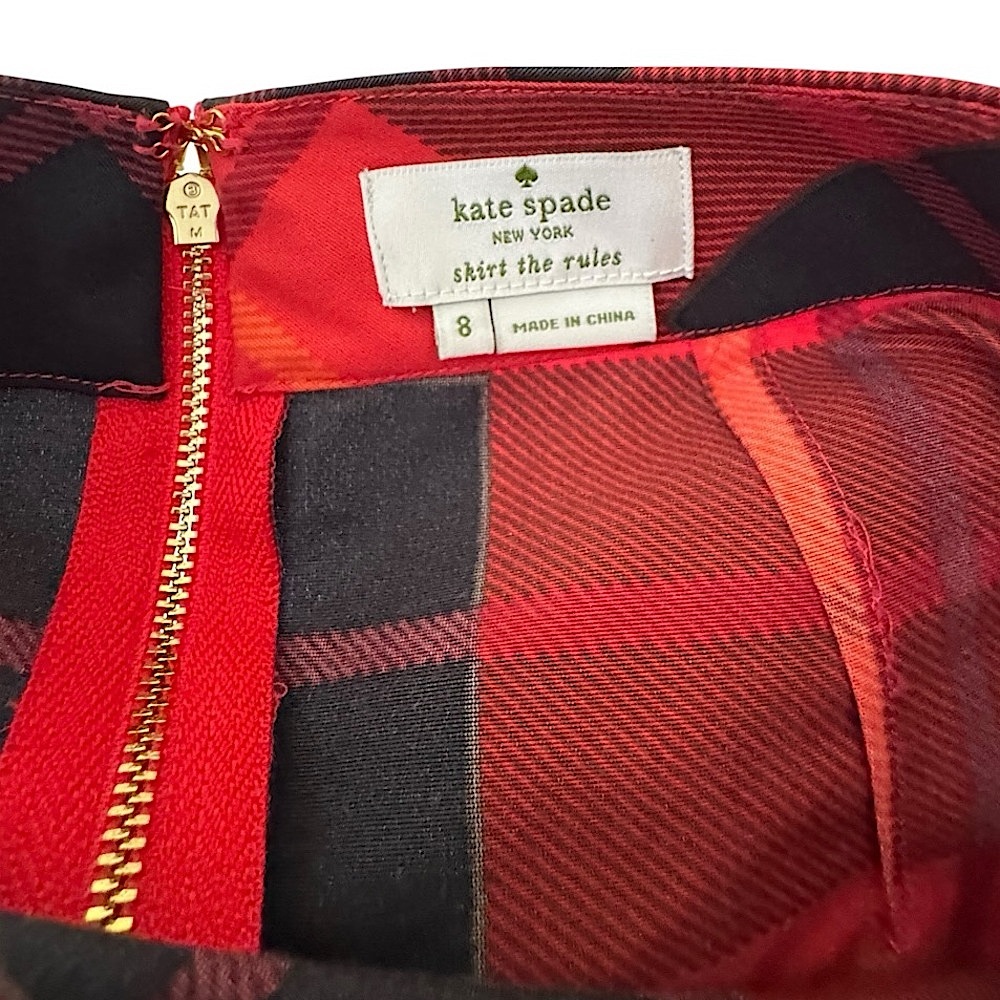 Kate Spade New York Woodland Festive Plaid Midi Skirt - Picture 4 of 5